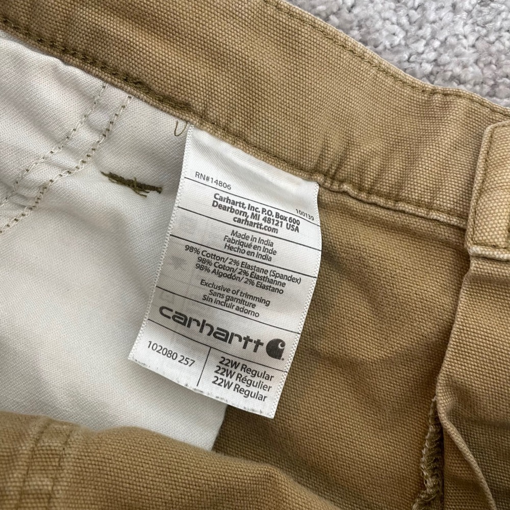 Carhartt Canvas Work Pants Womens 22W Utility Carpenter *Stained - Picture 6 of 16